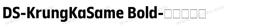 DS-KrungKaSame Bold字体转换
